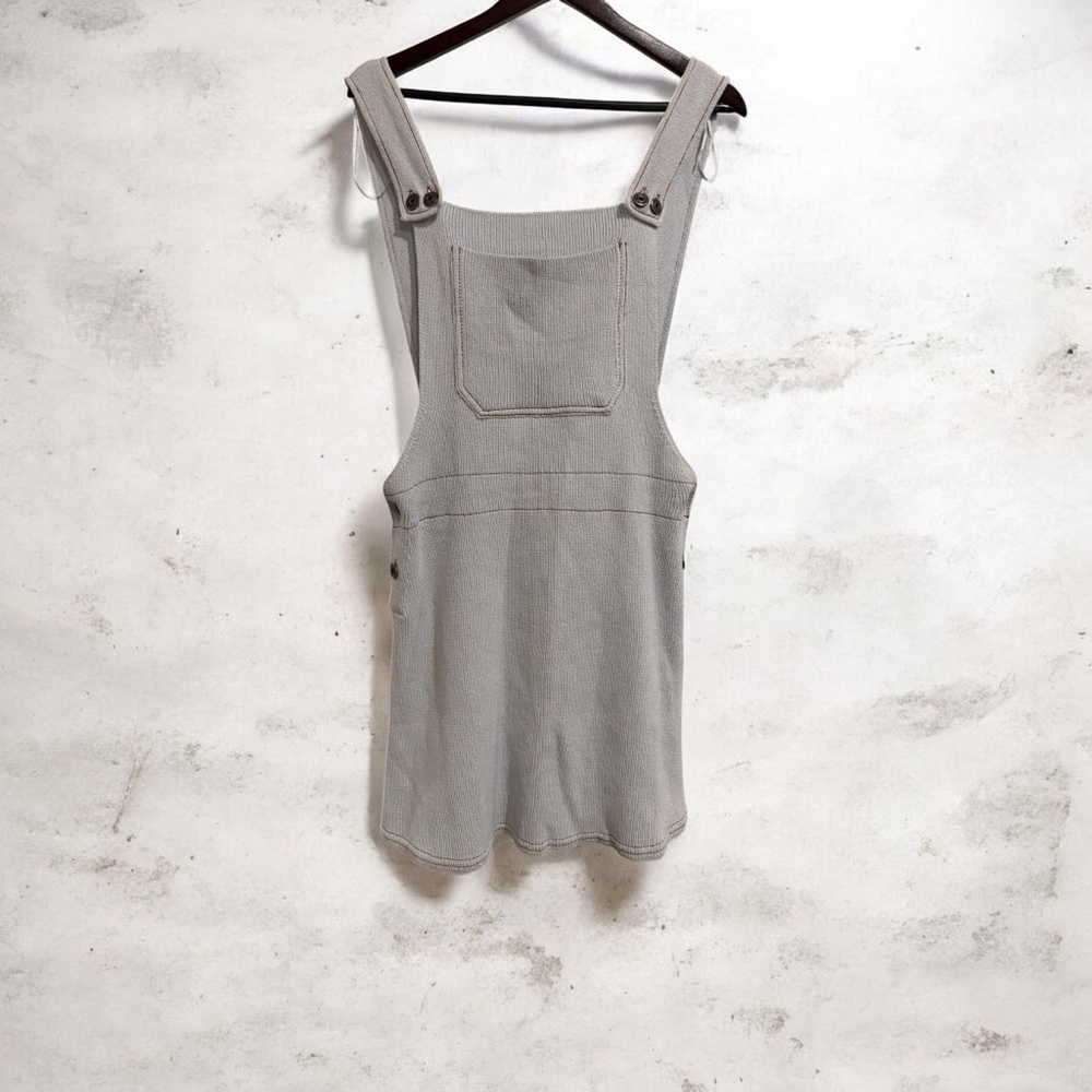 Zara Light Gray Mini Pinafore Dress